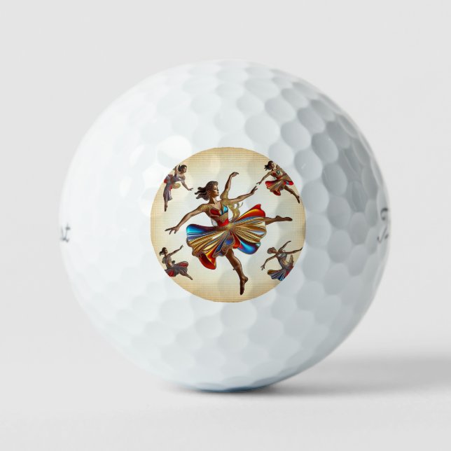 Balles De Golf "Danse inspirée par la nature" (Recto)