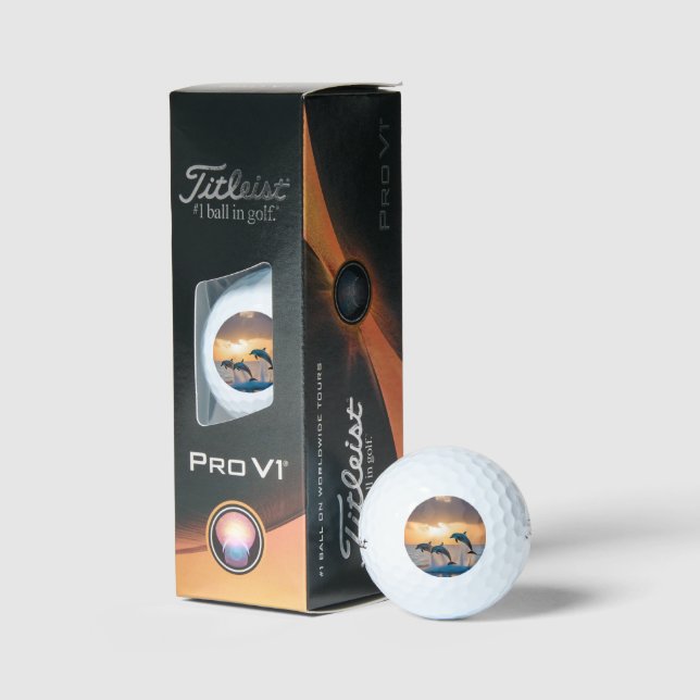 Balles De Golf Danser dans le Dusk : Trois dauphins sauter (Conditionnement)
