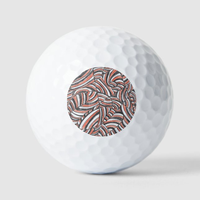 Balles De Golf Darya | Art abstrait dessiné à la main  (Recto)