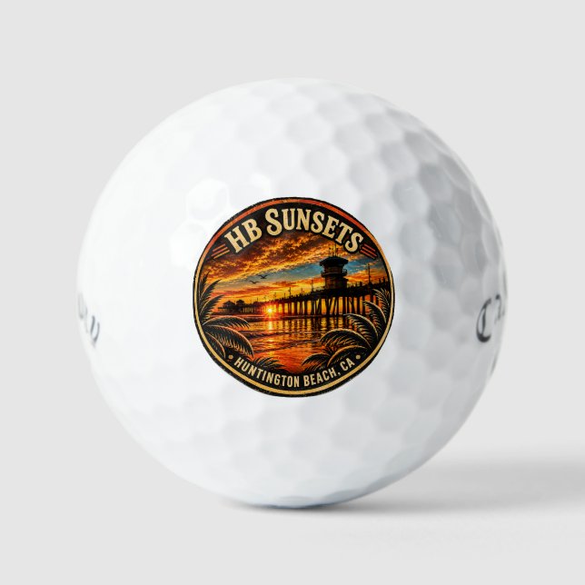 Balles de golf de coucher de soleil de Huntington  (Recto)