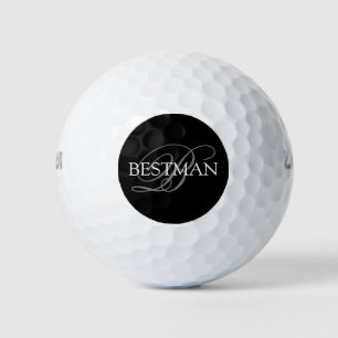 Balles de Golf de Mariage Monogramme du Témoin