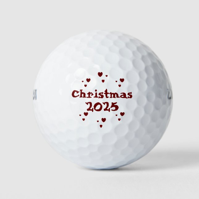 Balles de golf de Noël 2025 par dalDesignNZ (Devant)