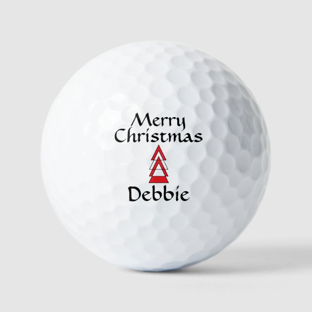 Balles de Golf de Noël #Debbie par dalDesignNZ (Recto)