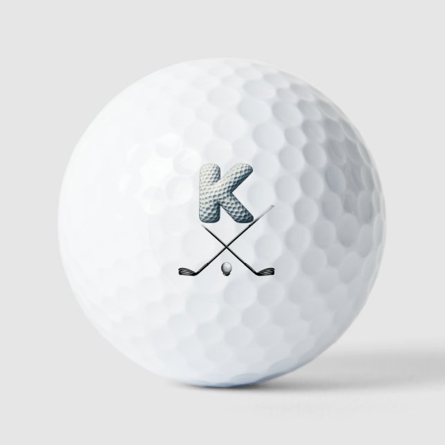 Balles de golf de vacances - Alpha-Number LETTRE K (Recto)