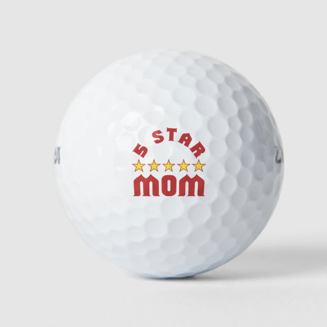 Balles De Golf Décerné 5 étoiles à Maman (Devant)