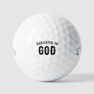BALLES DE GOLF DÉDIÉ À DIEU COOL PERSONNALISABLE NOIR TEXTE