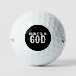 BALLES DE GOLF DÉDIÉ À DIEU COOL PERSONNALISABLE TEXTE BLANC