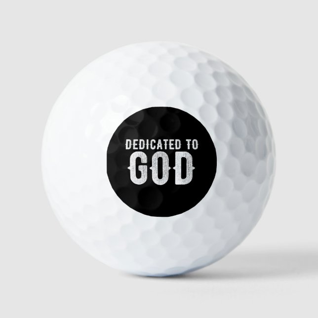 BALLES DE GOLF DÉDIÉ À DIEU COOL PERSONNALISABLE TEXTE BLANC (Recto)