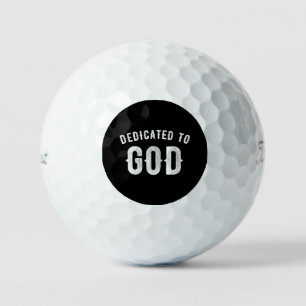 BALLES DE GOLF DÉDIÉ À DIEU PERSONNALISABLE COOL TEXTE BLANC