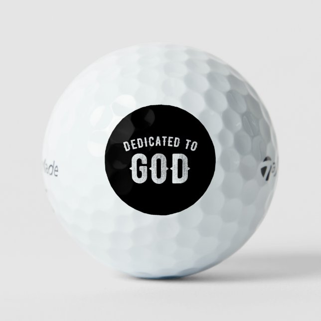 BALLES DE GOLF DÉDIÉ À DIEU PERSONNALISABLE COOL TEXTE BLANC (Recto)