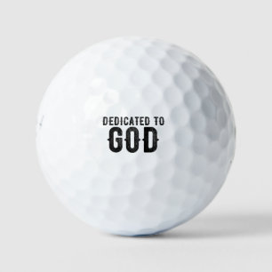 BALLES DE GOLF DÉDIÉ À DIEU PERSONNALISABLE COOL TEXTE NOIR