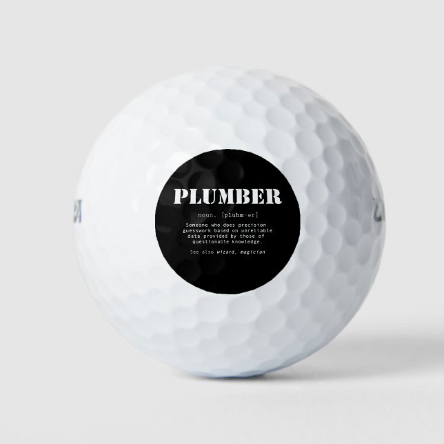 Balles De Golf Définition du dictionnaire de plombier amusant (Devant)