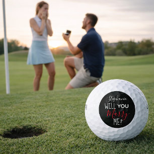 Balles De Golf Demande en mariage personnalisée Veux-tu m'épouser