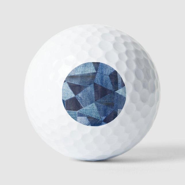 Balles De Golf Denim Urban : Patchwork à rayures détendues. (Recto)