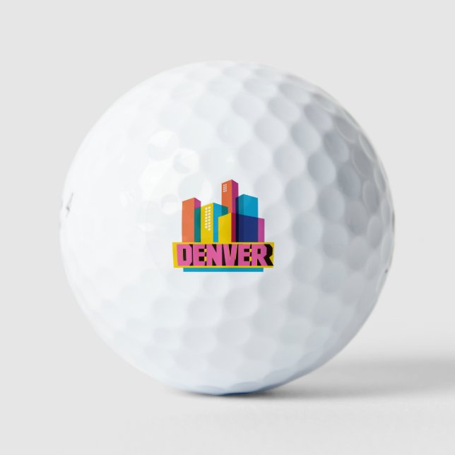 Balles De Golf Denver In Design (Devant)