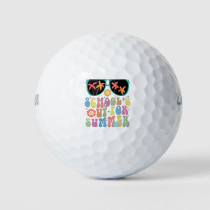 Balles De Golf Dernier jour d'école Groovy Les cours sont terminé