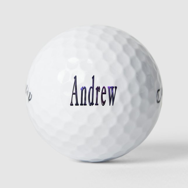 Balles De Golf Des Hommes Appelés Andrew, (Devant)
