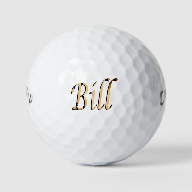 Balles De Golf Des Hommes Appelés Bill, (Devant)