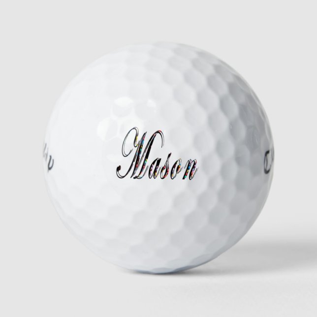 Balles De Golf Des Hommes Appelés Mason, (Devant)