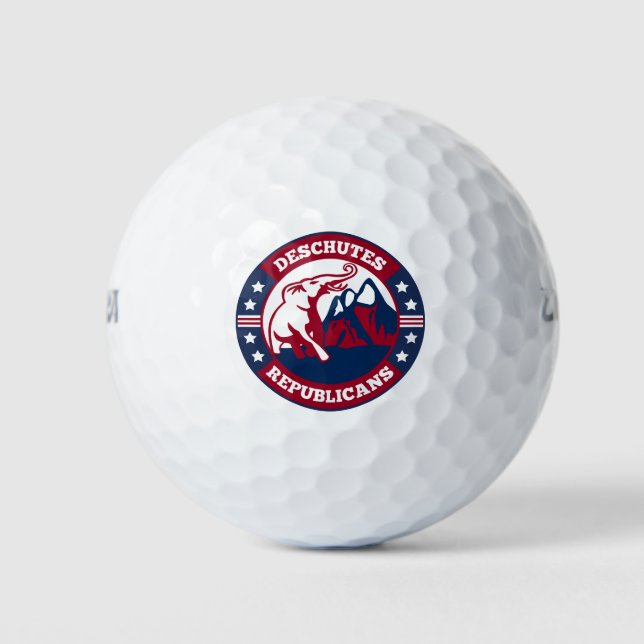 Balles De Golf Deschutes Républicains Wilson Golf Balls NEW LOGO (Devant)