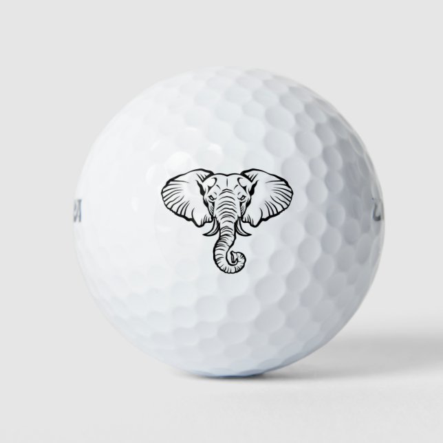 Balles De Golf Design de dessin éléphant (Devant)