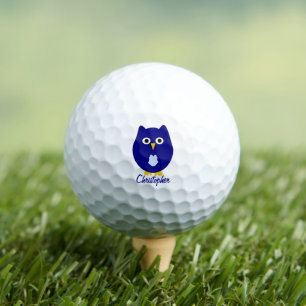 Balles De Golf Design de la chouette bleue