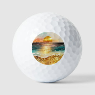 Balles De Golf Design de la gamme Watercolor Beach 3