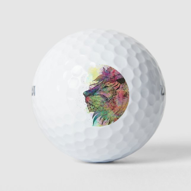 Balles De Golf Design génial d'aquarelle tribale (Devant)