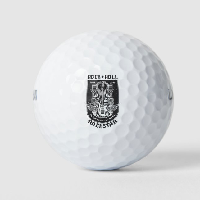 Balles De Golf Design Guitar Rock (Devant)