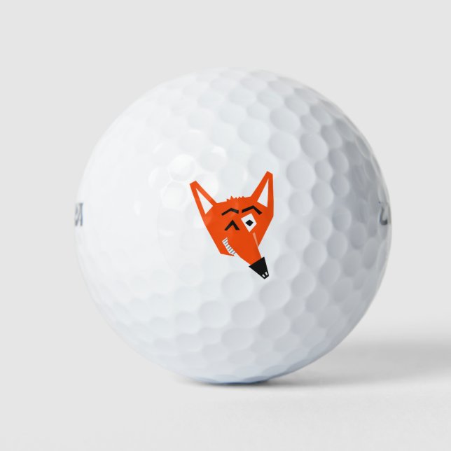 Balles De Golf Dessin animal Fox Cunning Devil Eye diabolique (Devant)