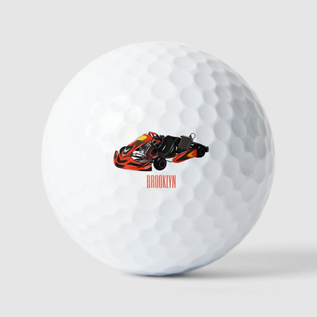 Balles De Golf dessin animé de Kart racing (Recto)