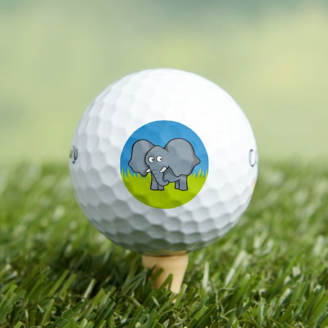 Balles De Golf Dessin animé éléphant gris (T-shirt Insitu)