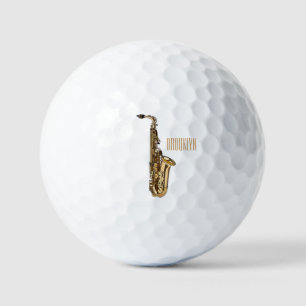 Balles De Golf dessin animé saxophone