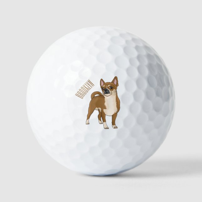 Balles De Golf Dessin de Chihuahua pour chien (Recto)