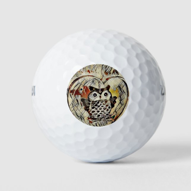 Balles De Golf Dessin de hibou (Devant)