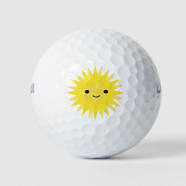 Balles De Golf Dessin d'été soleil souriant soleil (Devant)