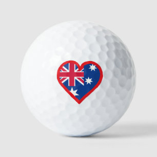 Balles De Golf Dessin du drapeau australien rouge, bleu et blanc 
