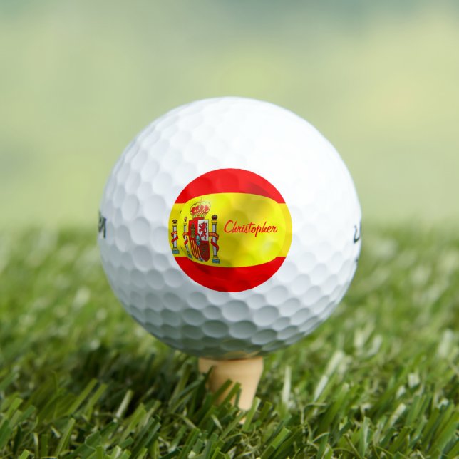 Balles De Golf Dessin du drapeau espagnol (T-shirt Insitu)