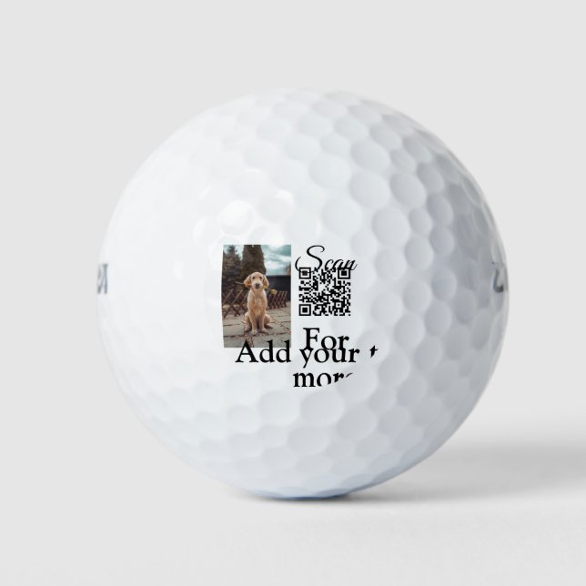 Balles De Golf Détails simples du nom de l'animal code QR ajouter (Devant)