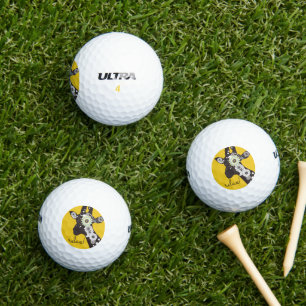 Balles De Golf Détendez-vous - Funky Cool Giraffe