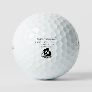 Balles De Golf “Deux vies, un beau parcours” Nom personnalisable