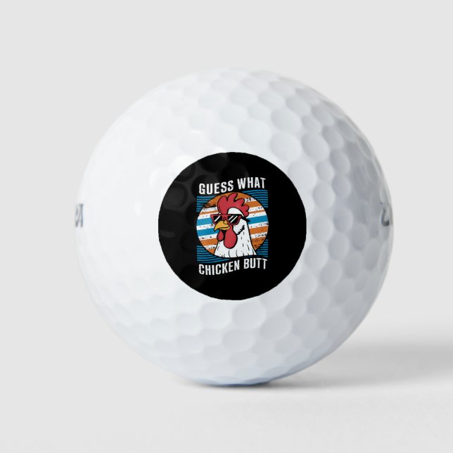 Balles De Golf Devinez Ce Beurre De Poulet Drôle Amateurs De Poul (Devant)