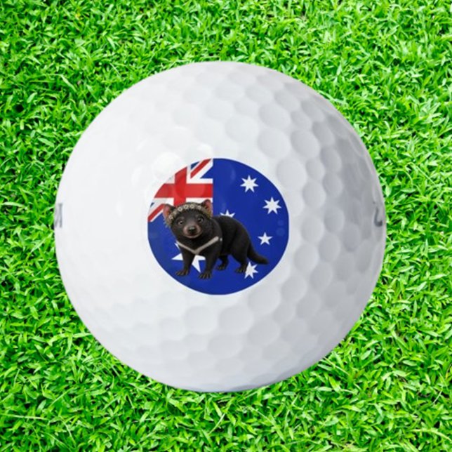 Balles De Golf Diable de Tasmanie australien (Aussie Tasmanian Devil Golf Balls – a bold, fun twist for your next round of golf!)