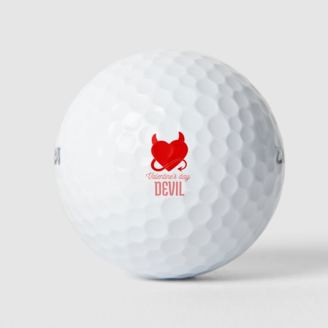 Balles De Golf diable du jour valentines (Devant)