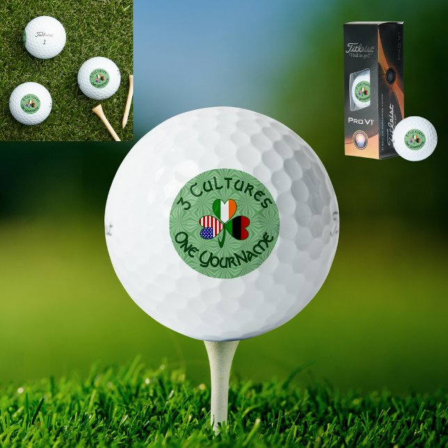 Balles De Golf Diaspora africaine Irlandais Shamrock américain Pe (Créateur téléchargé)