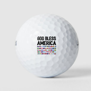 Balles De Golf Dieu Bénisse l'Amérique Fierté Latino Tous les Pay