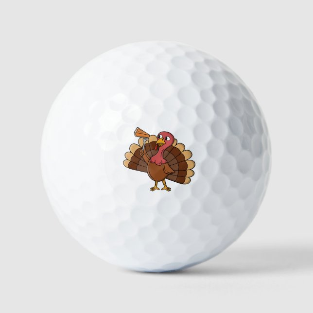Balles De Golf Dinde avec tranche de tarte (Recto)