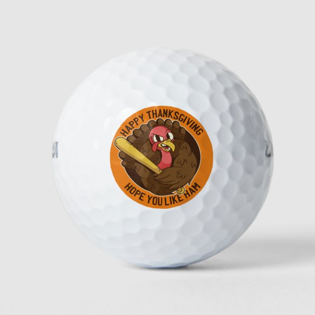 Balles De Golf Dinde de Thanksgiving, Citation drôle de Thanksgiv (Devant)
