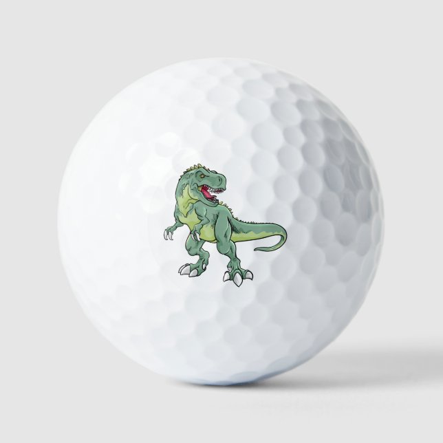 Balles De Golf Dinosaure Vert (Recto)