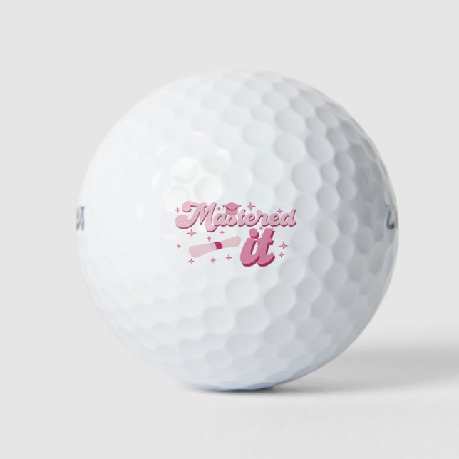 Balles De Golf Diplômé Maîtrise Diplômé de MBA Diplômé (Devant)
